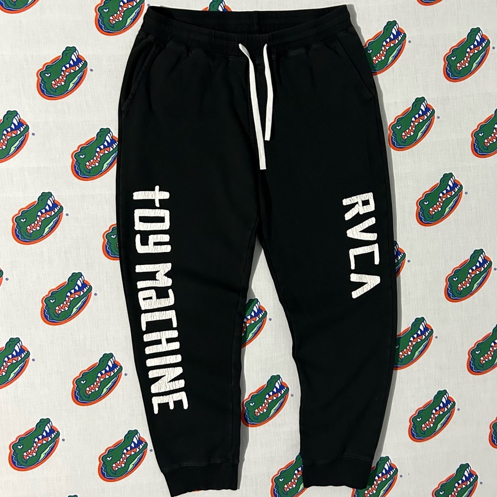 Mens Grunge Vintage Thrasher Style Toy Machine x RVCA Joggers Sweatpants